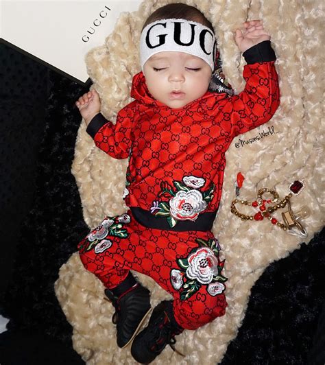 gucci infant clothes|newborn baby wearing gucci.